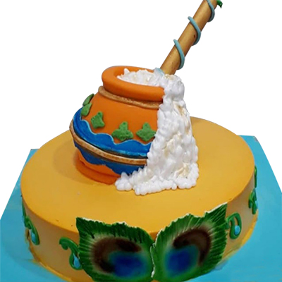 "Designer Sri Krishna Fondant Cake - 3 Kg (Cake World) - Click here to View more details about this Product